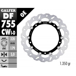 GALFER TARCZA HAMULCOWA PRZÓD BMW S 1000R/RR/XR '09-'22 (LEWA) (WAVE FLOATING) (320X179X5MM)