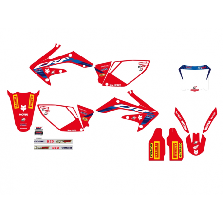 BLACKBIRD KOMPLET NAKLEJEK (OKLEIN) HONDA CRF 250 '04-'09, CRF 250X '04-'19, REPLICA TEAM HRC 23