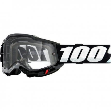 100 PROCENT (2023) ACCURI 2 UTV/ATV SAND/OTG GOGGLE BLACK - PHOTOCHROMIC LENS - GOGLE ACCURI 2 UTV/ATV SAND/OTG KOLOR CZARNY/BIA