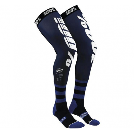 100 PROCENT SKARPETY WYSOKIE POD ORTEZY REV MX KNEE BRACE NAVY/WHITE KOLOR NIEBIESKI / BIAŁY ROZMIAR L / XL