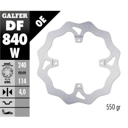 GALFER 2023/12 TARCZA HAMULCOWA TYŁ TM RACING MX 125-530 15-21, EN 125-530 '15-21, SMR 450/530/660 '15- (240X114X4MM) (4X6,25MM)