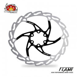 MOTO-MASTER BIKE TARCZA HAMULCOWA ROWEROWA FLAME 180x1,8x16,5mm (LAKIEROWANY CZARNY ŚRODEK)