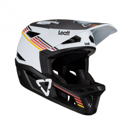 LEATT (2023) KASK ROWEROWY MTB GRAVITY 4.0 V23 HELMET WHITE KOLOR BIAŁY/CZARNY ROZMIAR M (57-58 cm)