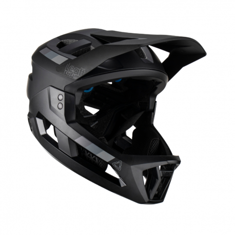 LEATT (2023/2024) KASK ROWEROWY MTB ENDURO 2.0 (WYPINANA SZCZĘKA) V23 STEALTH KOLOR CZARNY ROZMIAR S (51-55 cm)