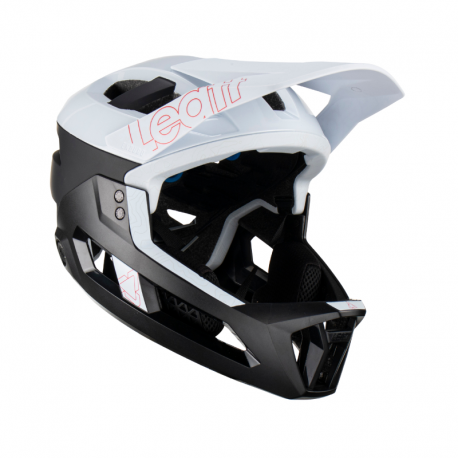 LEATT (2023/2024) KASK ROWEROWY MTB ENDURO 3.0 (WYPINANA SZCZĘKA/KASK 3W1) V23 WHITE KOLOR BIAŁY/CZARNY ROZMIAR S (51-55 cm)