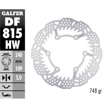 GALFER 2024/01 TARCZA HAMULCOWA TYŁ BETA RR 250/300/350 '12-, RR 390/400/430/450/450/498 '14-, RX 300 '24-, XTRAINER 250/300 '15