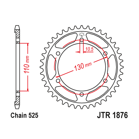 JT ZĘBATKA TYLNA STALOWA 4385 46 SUZUKI GSX- 8S '23-'24 (438547JT) (ŁAŃC. 525) - ZAMÓWIĆ