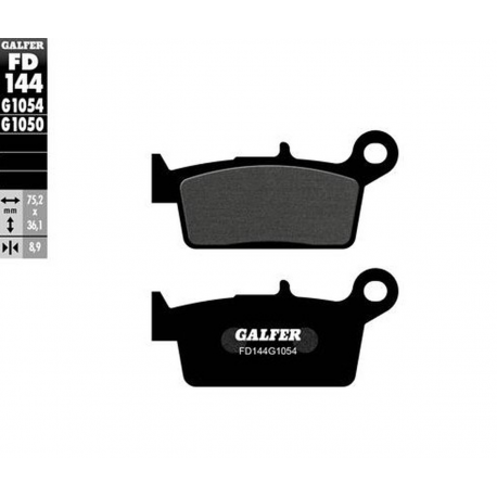 GALFER KLOCKI HAMULCOWE KH131 PÓŁMETALICZNE (GRUBOŚĆ 8,9MM)