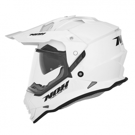 NOX KASK OFFROAD / TRAIL DUOSPORT (DUAL) N312 Z SZYBKĄ I BLENDĄ KOLOR BIAŁY POŁYSK ROZMIAR L