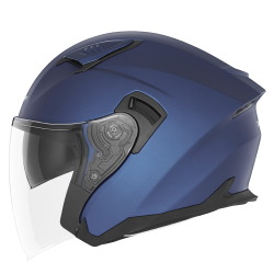 NOX KASK OTWARTY JET Z BLENDĄ N130 SOLID KOLOR NIEBIESKI MAT ROZMIAR M