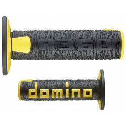 DOMINO MANETKI (GRIPY) OFF ROAD NEW LAMELAR DWUSKŁADNIKOWE KOLOR CZARNY/ŻÓŁTY