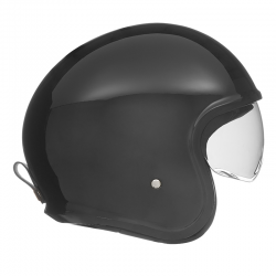 NOX PREMIUM KASK OTWARTY JET NEXT SOLID KOLOR CZARNY POŁYSK ROZMIAR L (CIEMNA BLENDA)