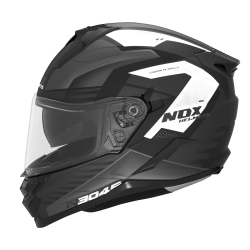 NOX KASK INTEGRALNY (FULL FACE) Z BLENDĄ N304S CARVER KOLOR CZARNY/BIAŁY MAT ROZMIAR L