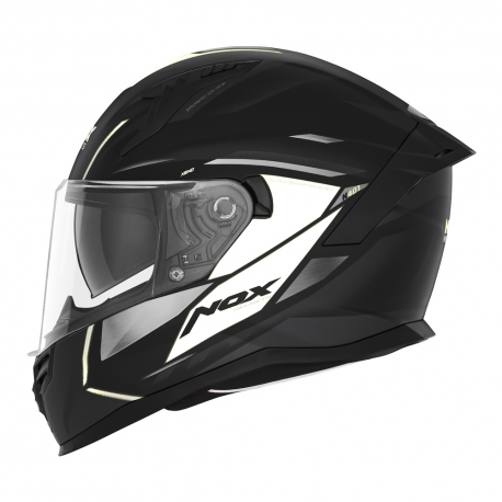 NOX KASK INTEGRALNY (FULL FACE) Z BLENDĄ N401 XENO KOLOR CZARNY/BIAŁY MAT ROZMIAR M