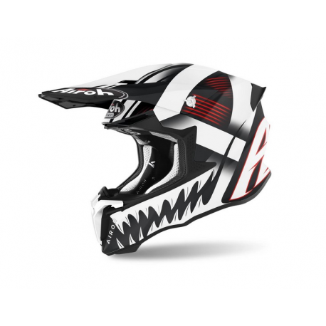 AIROH PROMOCJA KASK CROSS / ENDURO / ATV / QUAD TWIST 2.0 MASK MATT KOLOR BIAŁY/CZARNY/CZERWONY MAT ROZMIAR M