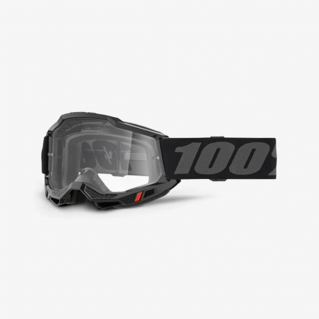 100 PROCENT GOGLE ACCURI 2 OTG BLACK - CLEAR LENS - KOLOR CZARNY/SZARY SZYBKA PRZEŹROCZYSTA