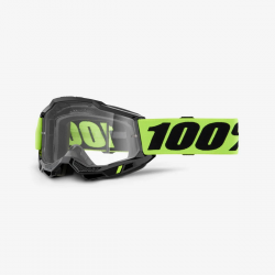 100 PROCENT GOGLE ACCURI 2 OTG NEON YELLOW - CLEAR LENS - KOLOR CZARNY/ŻÓŁTY FLUO SZYBKA PRZEŹROCZYSTA