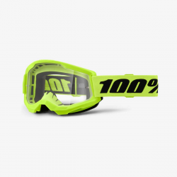 100 PROCENT GOGLE MODEL STRATA 2 NEON YELLOW - CLEAR LENS - KOLOR ŻÓŁTY FLUO/CZARNY SZYBKA PRZEŹROCZYSTA