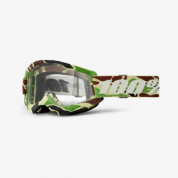 100 PROCENT GOGLE MODEL STRATA 2 WAR CAMO - CLEAR LENS - KOLOR ZIELONY/BRĄZOWY CAMO SZYBKA PRZEŹROCZYSTA