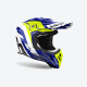 AIROH NOWOŚĆ KASK CROSS / ENDURO / ATV / QUAD AVIATOR ACE 2 GROUND YELLOW GLOSS KOLOR NIEBIESKI/ŻÓŁTY FLUO/BIAŁY ROZMIAR XL