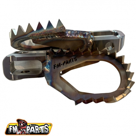 FM-PARTS OFFSET SPODNÓŻKI (KOMPLET) STAINLESS FOOTPEGS KTM / HUSQVARNA / GAS GAS '24 KOLOR STALOWY