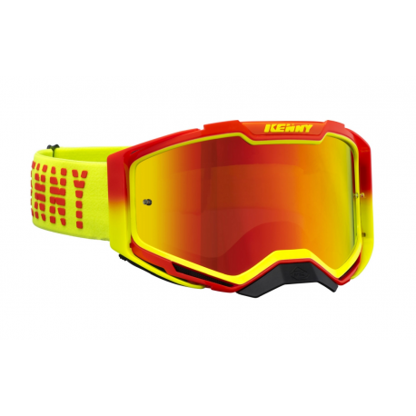 KENNY RACING GOGLE MODEL VENTURY RED/YELLOW KOLOR ŻÓŁTY FLUO/CZERWONY SZYBA CZERWONE LUSTRO