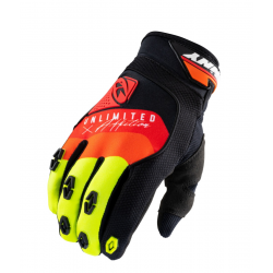 KENNY RACING RĘKAWICE CROSS/ENDURO MODEL SAFETY BLACK/RED/ORANGE KOLOR CZARNY/CZERWONY/ŻÓŁTY FLUO ROZMIAR M