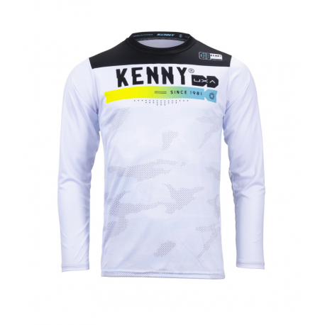 KENNY RACING KOSZULKA ROWEROWA MODEL ELITE CAMO WHITE KOLOR BIAŁY/CZARNY ROZMIAR XXL