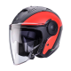 CABERG KASK OTWARTY JET Z BLENDĄ MODEL SOHO MILANO KOLOR CZERWONY/CZARNY MAT ROZMIAR S