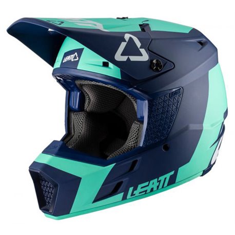 Leatt, přilba MX, model GPX 3.5 V20.2. Aqua,  tyrkysová/granátová, velikost S