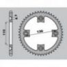 GROSSKOPF PROMOCJA ZĘBATKA TYLNA ALUMINIOWA KOLOR CZARNY 4306 56 HONDA CR 80/85 '96-'07, CRF 150 '07-'22 (ŁAŃC.420)