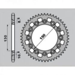 JR ZĘBATKA TYLNA 4309 46 HONDA XL 600R '83-'87, FMX 650 '05-'08, FX 650 VIGOR '99-'01, NX 650 DOMINATOR '89-'94, YAMAHA FZS 400