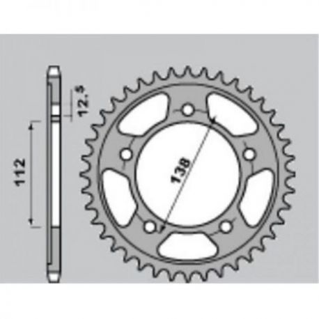 JR ZĘBATKA TYLNA 4357 44 HONDA CBR 600 F4 '99-'00 (130444JT)