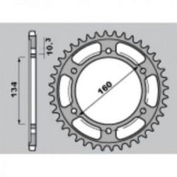 JR ZĘBATKA TYLNA 4405 45 HONDA CBR 600 F '01-'06 (JTR1307.45)