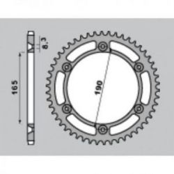 GROSSKOPF PROMOCJA ZĘBATKA ALUMINOWA KOLOR CZARNY 896 51 KTM 125 MX '90, 250 MX '83-'87, 500 MX '85-87, 350 ENDURO '84-'87, 600