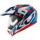 KAPPA 2022/01 KASK KV30 EVO GRAYER DUAL OFF ROAD Z SZYBĄ I BLENDĄ KOLOR BIAŁY/NIEBIESKI/CZERWONY ROZM. L/60