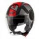 KAPPA 2022/01 KASK KV37 EVO STYLE OTWARTY JET Z BLENDĄ KOLOR CZARNY MAT/SZARY/CZERWONY ROZM. M/58