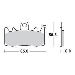 SBS KLOCKI HAMULCOWE KH630 RACING DUAL SINTER KOLOR ZŁOTY TARCZA LEWA PRZÓD PASUJE DO: APRILIA, BMW, DUCATI (STOSOWAĆ Z 841DS-2)