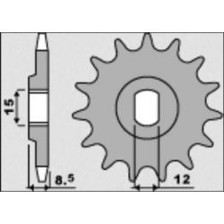 GROSSKOPF PROMOCJA ZĘBATKA PRZEDNIA 2240 10 (224010) KTM SX 50/SX 50 MINI '02- , SX-E5 E-BIKE '19-, GASGAS MC 50 MC-E E-BIKE 21-