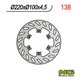 NG, zadní brzdový kotouč, Kawasaki KX 125 '89-'02, KX 250 '92-'95, KDX 200/220, KLX300/650R (220X100X4,5) (6X6,5mm)