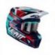 LEATT (NOWOŚĆ 2023) KASK MOTO 8.5 V23 (+ GOGLE VELOCITY 5.5 GRATIS) HELMET KIT ROYAL KOLOR GRANATOWY/CZERWONY/NIEBIESKI ROZMIAR