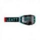 LEATT (NOWOŚĆ 2023) GOGLE VELOCITY 6.5 GOGGLE FUEL LIGHT GREY 58% - KOLOR CZARNY/NIEBIESKI SZYBKA DYMIONE LUSTRO SZARA