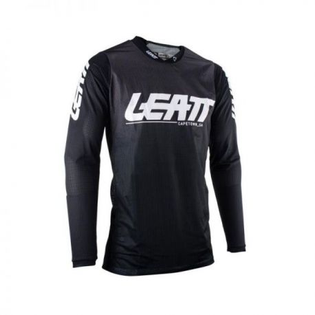 LEATT (NOWOŚĆ 2023) KOSZULKA MOTO 4.5 X-FLOW JERSEY BLACK KOLOR CZARNY ROZMIAR M