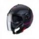 CABERG KASK OTWARTY JET Z BLENDĄ MODEL RIVIERA V4X KOLOR CZARNY MAT/FUKSJA/SZARY ROZMIAR M