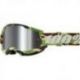 100 PROCENT (2023) GOGLE MODEL STRATA 2 WAR CAMO - MIRROR SILVER LENS KOLOR CAMOUFLAGE SZYBKA SREBRNE LUSTRO