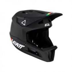 LEATT (2023/2024) KASK ROWEROWY MTB GRAVITY 1.0 JUNIOR (DZIECIĘCY) V23 HELMET BLACK KOLOR CZARNY ROZMIAR XXS (51-52 cm)