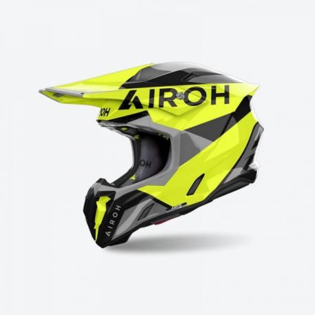 AIROH (2024) KASK CROSS / ENDURO / ATV / QUAD TWIST 3 KING KOLOR SZARY/CZARNY/ŻÓŁTY FLUO ROZMIAR S