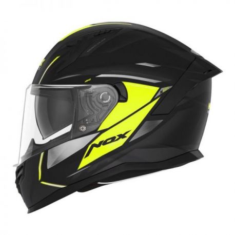 NOX KASK INTEGRALNY (FULL FACE) Z BLENDĄ N401 XENO KOLOR CZARNY/ŻÓŁTY FLUO MAT ROZMIAR XXL