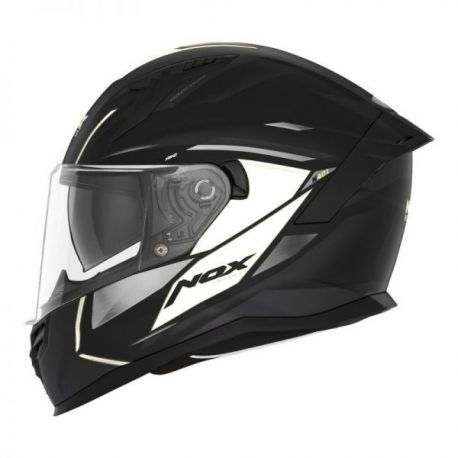 NOX KASK INTEGRALNY (FULL FACE) Z BLENDĄ N401 XENO KOLOR CZARNY/BIAŁY MAT ROZMIAR S