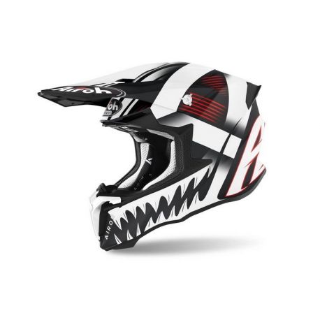 AIROH PROMOCJA KASK CROSS / ENDURO / ATV / QUAD TWIST 2.0 MASK MATT KOLOR BIAŁY/CZARNY/CZERWONY MAT ROZMIAR S